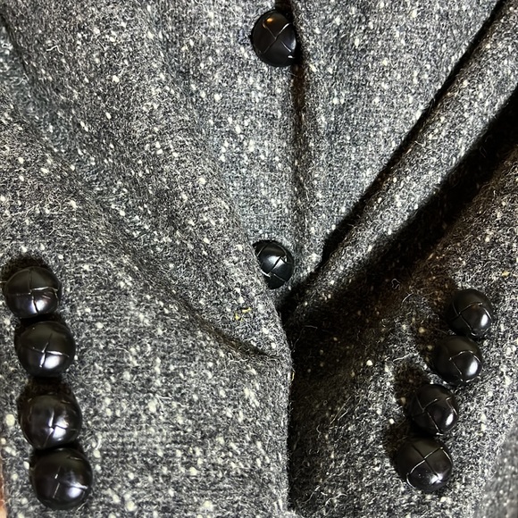 Vtg RALPH LAUREN Size 8 10 SkirtSuit Marled Gray Wool Preppy Classic Equestrian - Picture 16 of 16